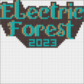 Electric Forest Name/Year - electric forest,festival,edm,music,celebration,event,year,energetic,commemorative,brown,teal