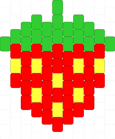 Strawberry charm by StrawBeeKandi - red,green
