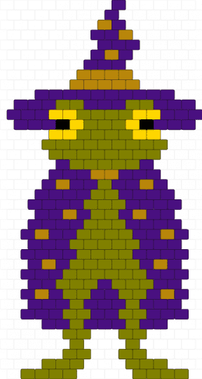 Frog Wizard - gold,purple