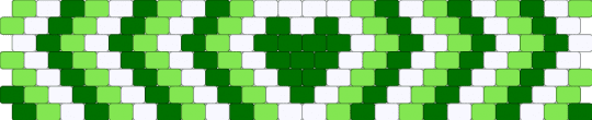 Green Heart cuff (Ver. 2) - white,green