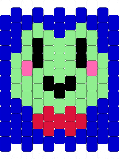 Mini ribbit tadc perler - purple,teal