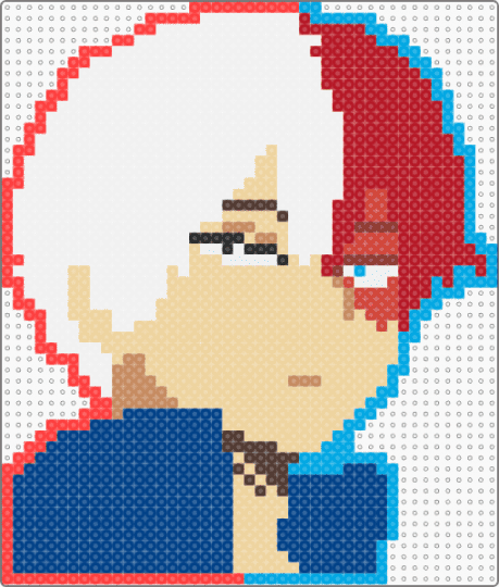 SHOTO - anime, beige, blue, bnha, mha, my hero academia, red, shoto, shoto todoroki