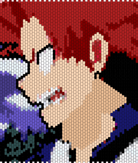 KIRISHIMA PANEL - red,beige,purple,mha,kirishima,hero,bnha,eijiro kirishima,eijiro,my hero acadamia