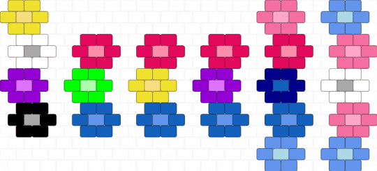 Pride keychains (WIP) - blue, colorful, light blue, purple, red