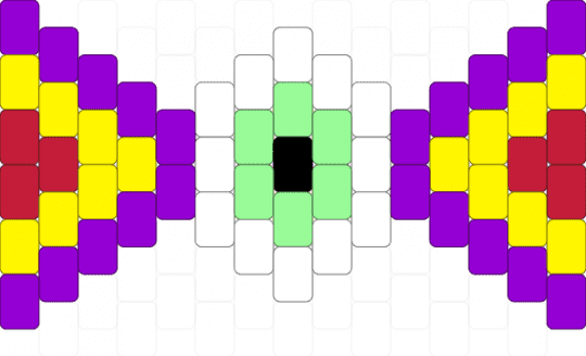 Oh cute Bo- eughue! Is that a fricken EYEBALL? - bow, dreamcore, eye, purple, weirdcore, yellow