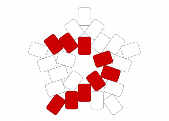 Gangle star! XP - red, white