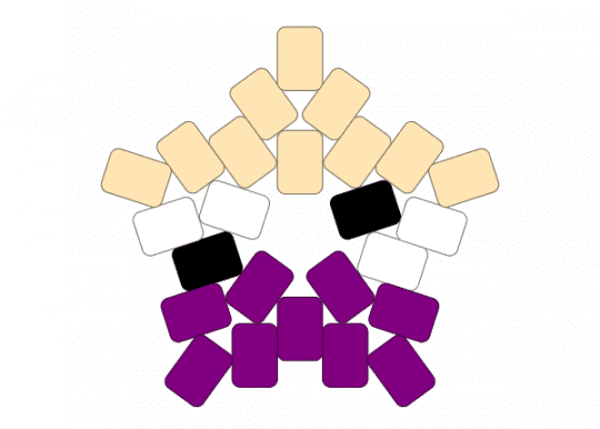Kinger star :D - beige, black, character, kinger, peach, pink, purple, star, tadc, white