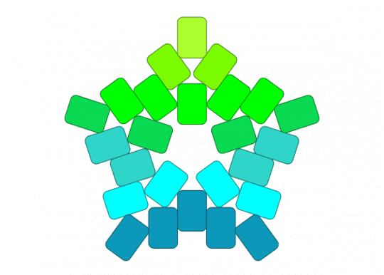 Gradient star #2 - “cool sky” - blue, cotd, cotdgradient, gradient, green, light blue, star, teal
