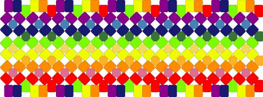 Rainbow flower x base - purple,yellow,red,colorful