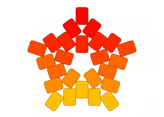 Gradient star #1 - “warm fire” - cotd, cotdgradient, fire, gradient, orange, red, star