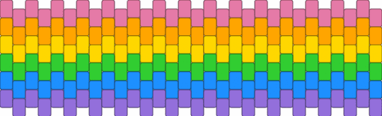 Rainbow cuff :D - orange,green,purple,colorful,matte,rainbow,pink,yelllow,blue