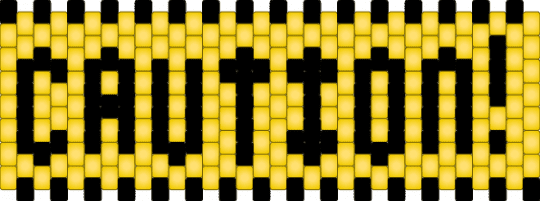 Glowy caution cuff X3 - black,yellow
