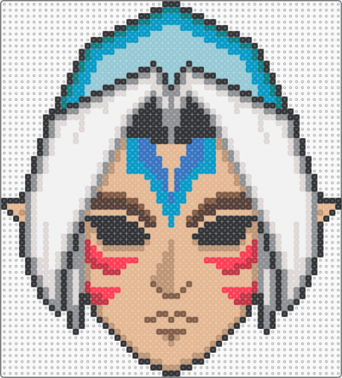 Fierce Deity Mask - light blue,gray,beige,zelda,the legend of zelda,majoras mask,fierce deity mask,fierce deity link,link,videogames
