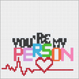 you're my person - love,text,heartbeat,affection,message,heart,ekg,sentiment,appreciation,red