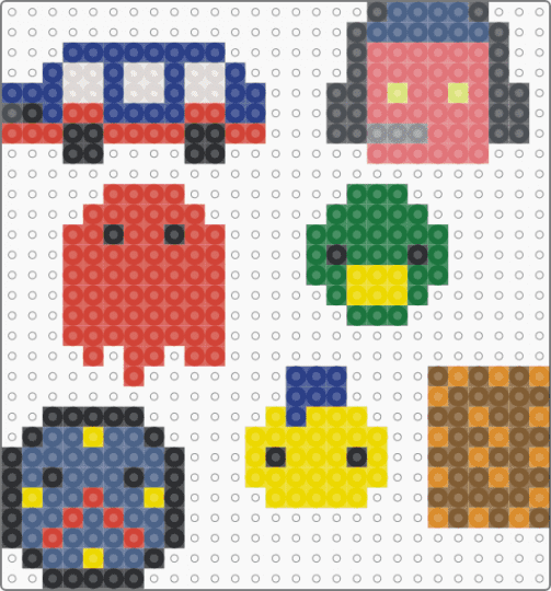 DHMIS small sprites - yellow,red,blue,dhmis,tv,characters