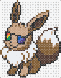 Evee (Pride) - eevee,pokemon,sunglasses,pride,cool,cute,character,gaming,tan,brown,white