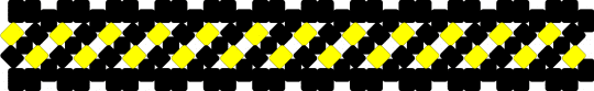 Caution tape cuff - black