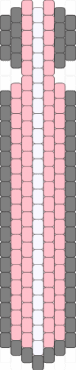 Demi girl tie - gray,pink