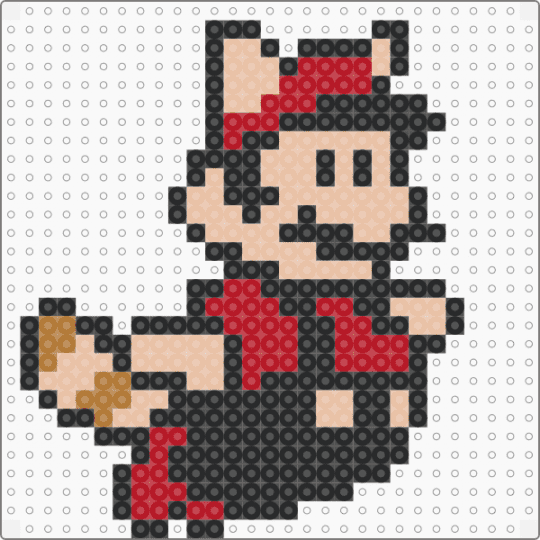 Mario 21 - black,beige,red