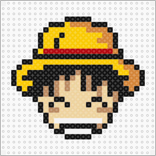 Lufy Head - beige, black, yellow