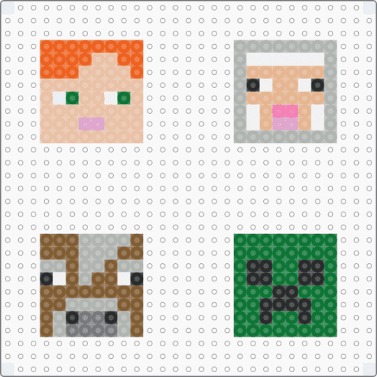Minecraft 5 - beige,green