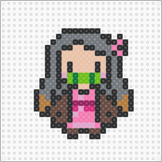 Nezuko 1 - black,gray,brown,colorful