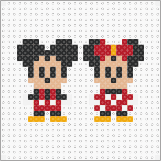 Mickey 1 - beige,red