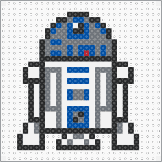 R2D2 1 - r2d2,robot,star wars,character,movie,scifi,gray,blue
