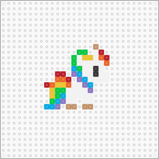 Unicorn 1 - white,yellow,orange,blue,colorful