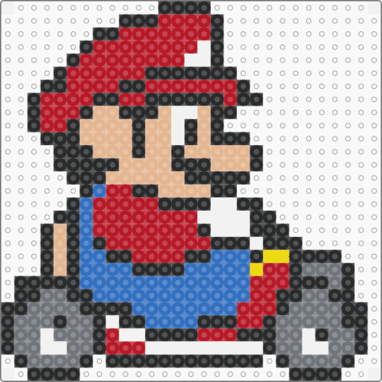 Mario cart 1 - red,gray,blue