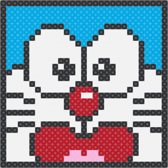 Doraemon 2 - white,red,light blue