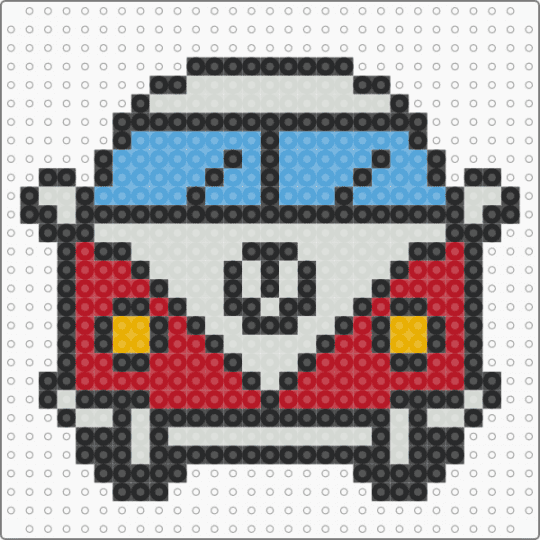 Car 2 - bus,hippie,vw,volkswagen,light blue,red
