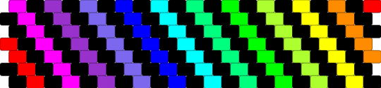 Rainbow and black peyote Stitch - black,green,purple,rainbow,colourful,scenecore,scene,alt,kandi,ponybeads
