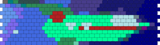 Futurama ship - blue, purple, teal