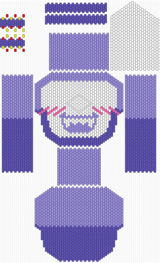 Tenna Head Edit // REMIX!!! PATTERN NOT MINE!!! - blue, deltarune, deltarune chapter 3, pink, purple, tenna, white