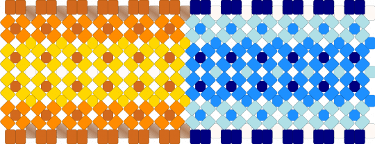 Yellow And Blue Cuff - light blue, orange