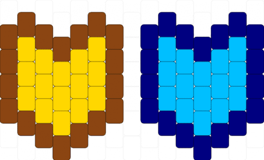 Yellow And Blue Matching Charms - blue, charms, deltarune, deltarune ch5, deltarune chapter 5, purple, red, undertale, yellow