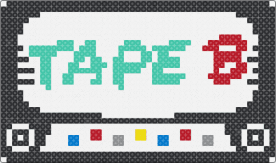 Tape B Rave Perler Kandi - white,red,teal,tape b,rave,edm,kandi,perler