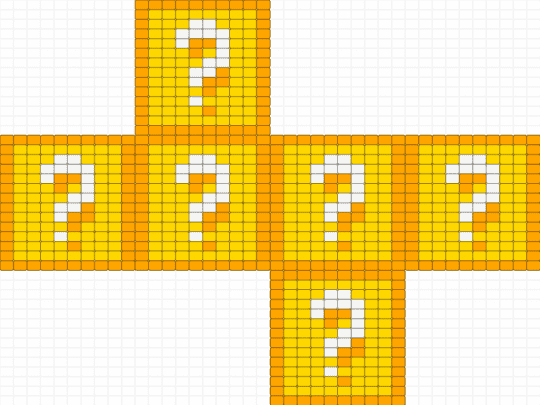 Lucky block - lucky block, minecraft, orange, yellow