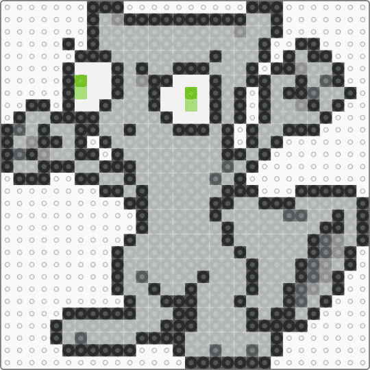 FOAMY THE SQUIRREL PERLER - foamy,squirrel,animal,cartoon,tv show,beige,foamy the squirrel,ill will press,neurotically yours