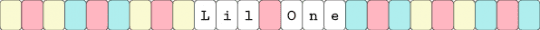 lil one 2 - pink,light blue