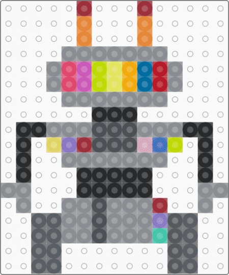 Candy cadet - gray,fnaf,candy cadet,colourful