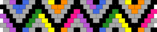 rainbow zigzag - beige,pink,rainbow,peyote,horizontal peyote,zigzag,gray,black