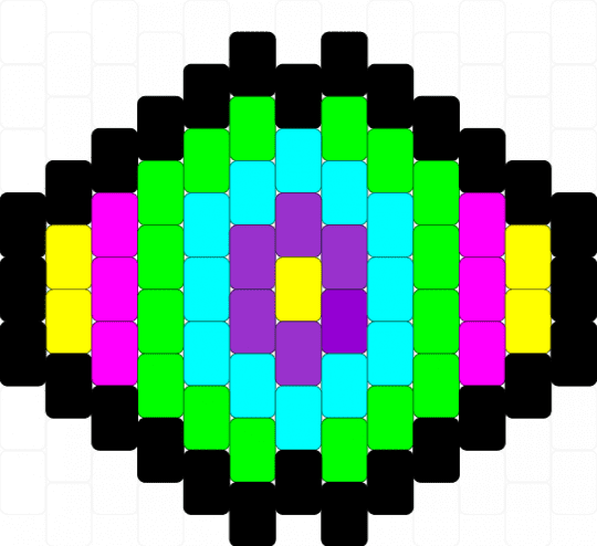 Abstraction eye kandi pattern - green,light blue,tadc,kandi,abstraction