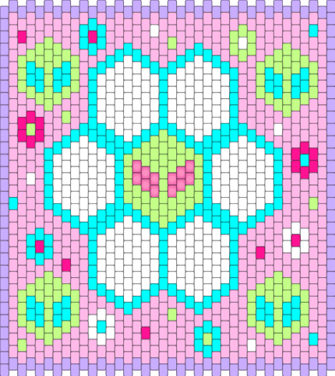Alien Flower small trial pattern #2 changed colors - pink