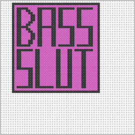 wifey #2 - bass slut,text,nsfw,music,sign,statement,edgy,contrast,pink