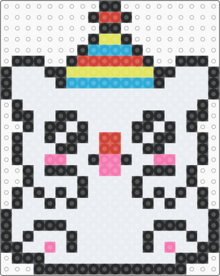 clown remix - white,light blue,red