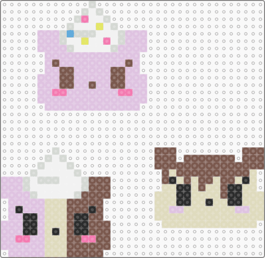 num noms - pink,tan,beige