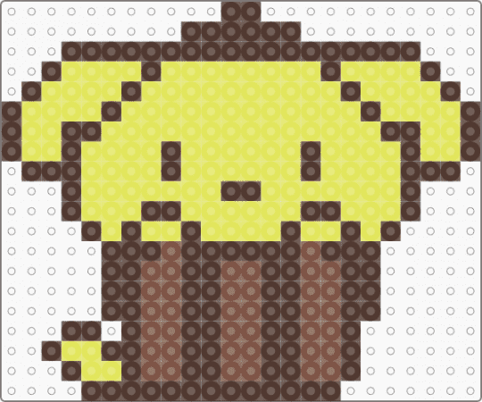 pompom purin cupcake !! - paws and tail vers - brown,yellow
