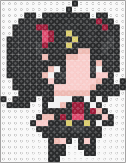 Ame-Chan Perler Melt - black,beige,nso,needy streamer overload,ame,amechan,cute,kangel,all,bored